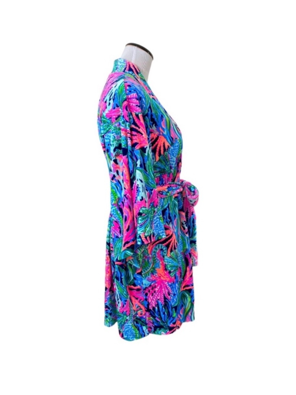 NWOT Lilly Pulitzer Bringing Mermaid Back Elaine Velour Robe - Picture 4 of 5